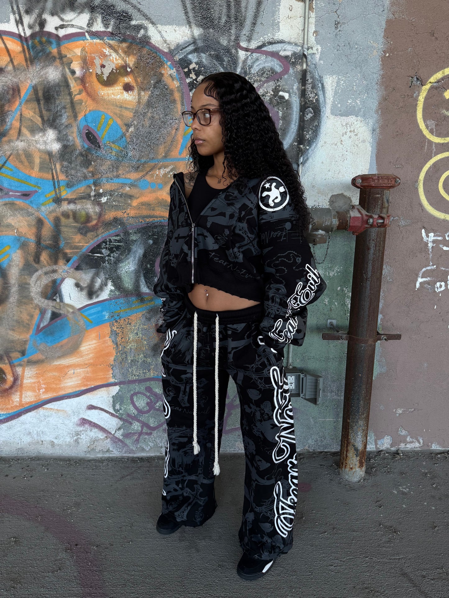 Fallen Angel Tattoo Zip Up