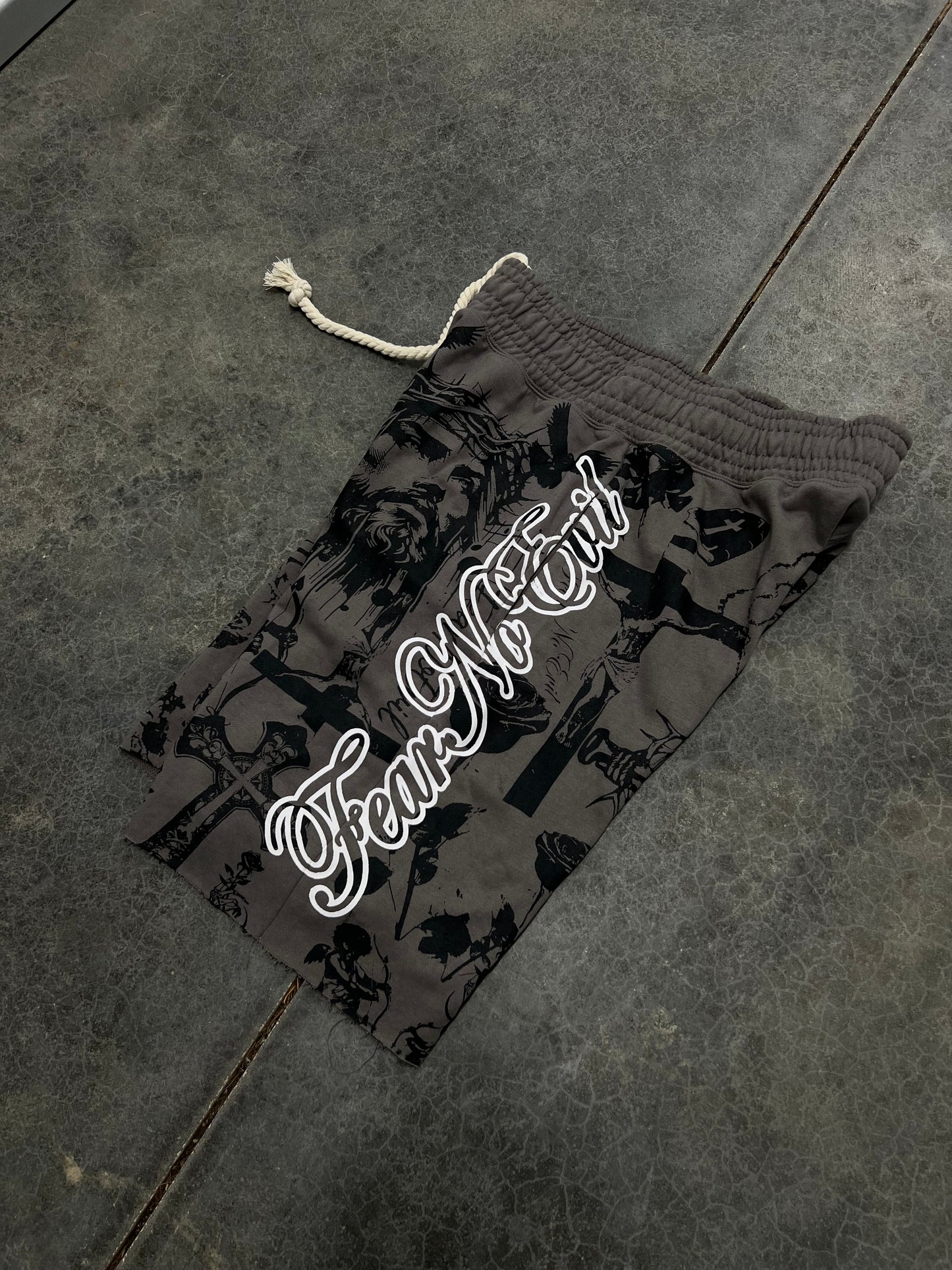 GREY TATTOO SHORTS
