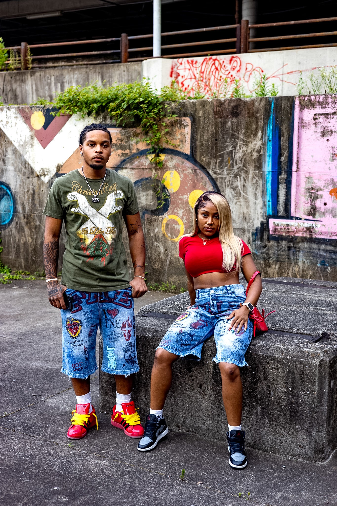 FNE GRAFFITI JORTS