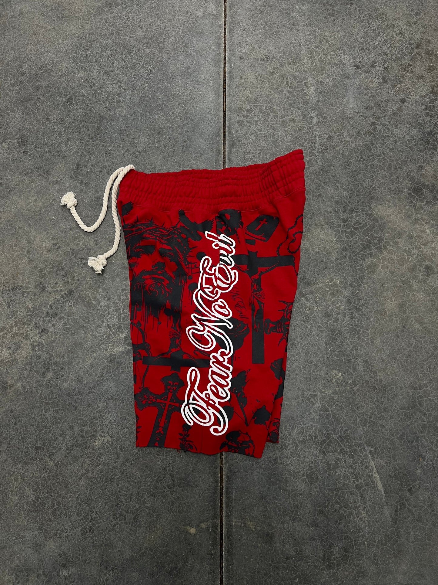 RED TATTOO SHORTS