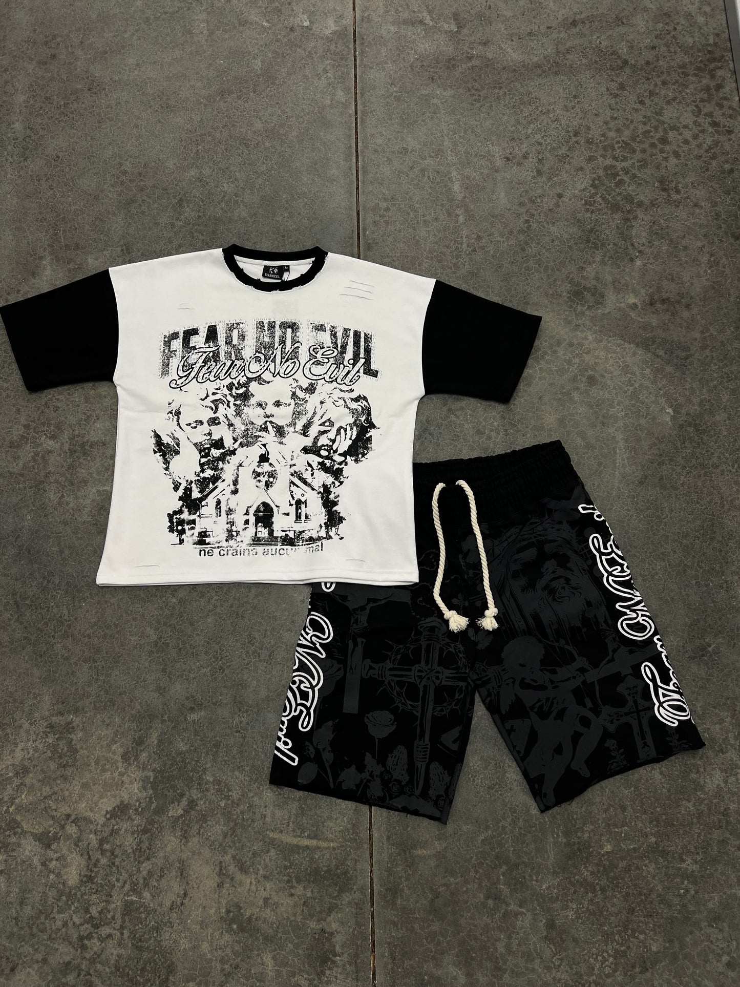 BLACK SSH TEE & TATTOO SHORTS BUNDLE