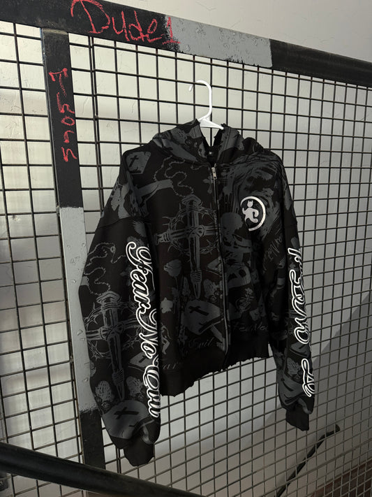 Fallen Angel Tattoo Zip Up