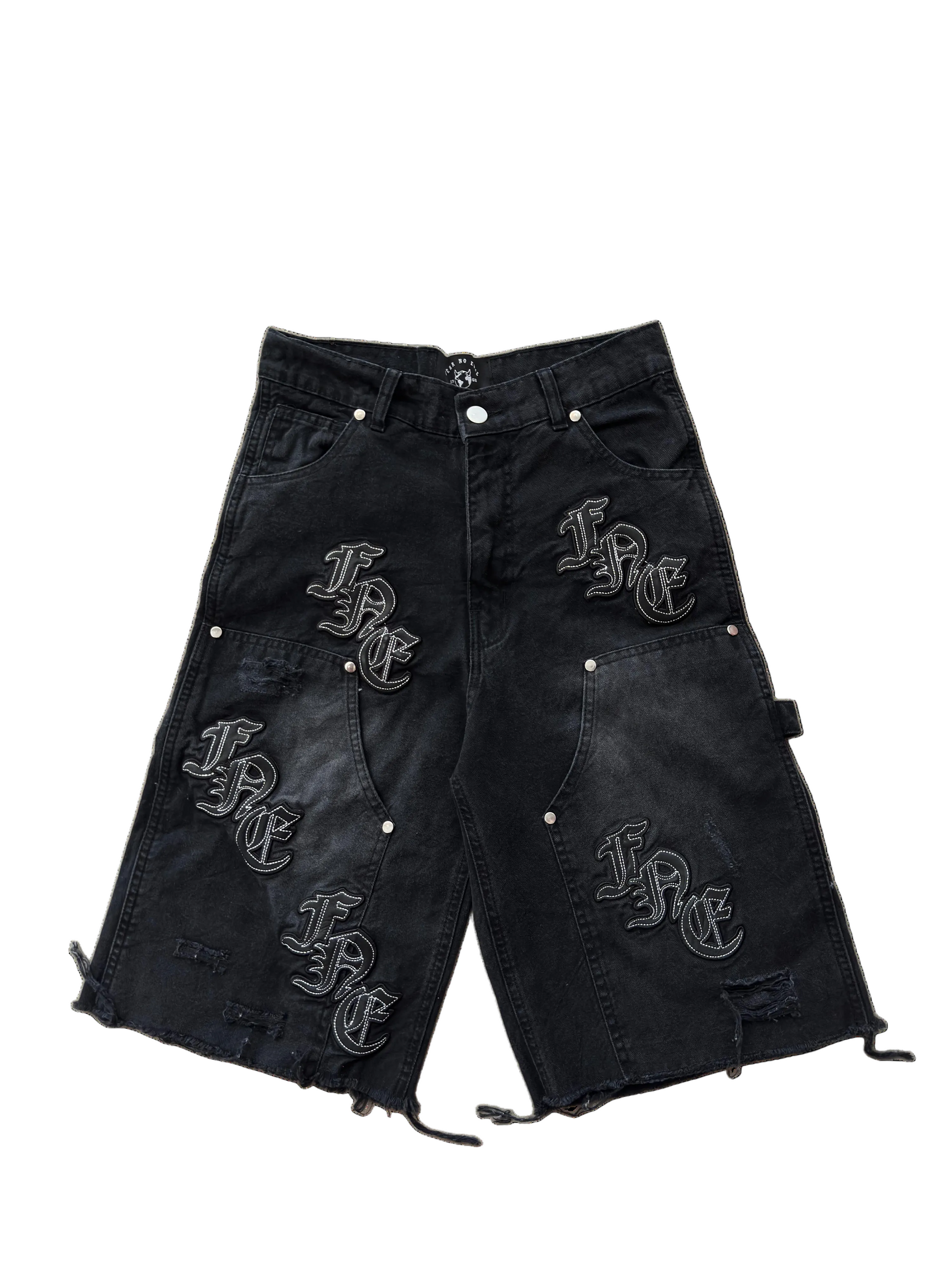FNE LEATHER PATCH CARPENTER JORTS